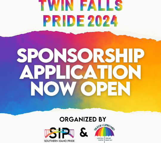 Sponsorship Opportunities for Twin Falls Pride 2024 are now available!